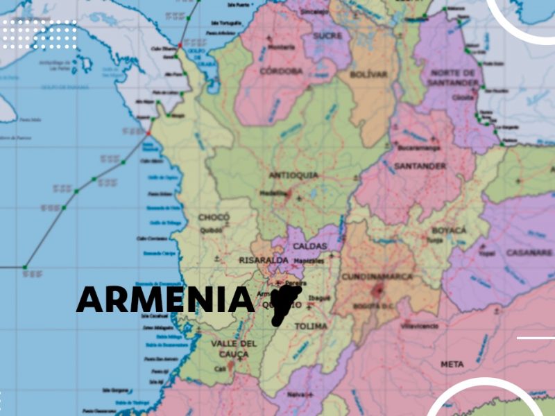 Ubicación de Armenia en el Mapa de Colombia
