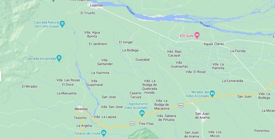 Río Güejar en Mesetas Meta
