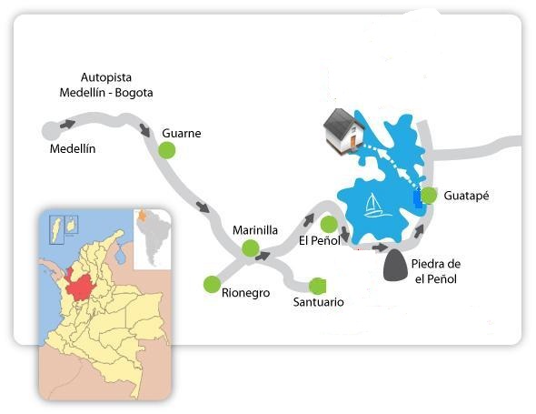 Cómo llegar a la Piedra del Peñol 