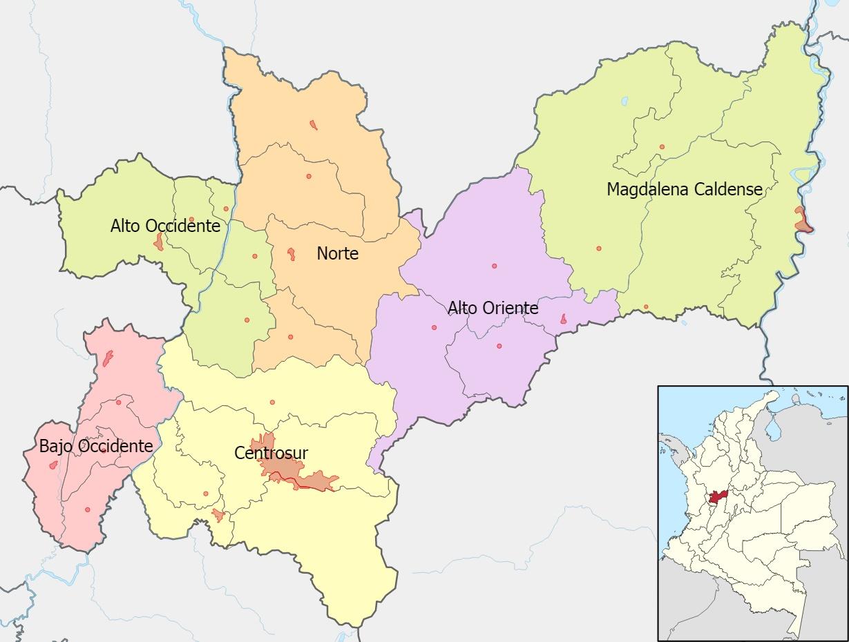 Qué ciudades hay en Caldas